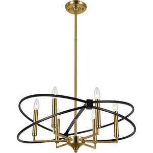 Изображение товара Потолочная люстра на штанге (10020/6R Black) Indigo Trionfo V000487 в виде свечи