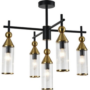 Изображение товара Потолочная люстра на штанге (13037/5R Black) Indigo Torazzo V000527