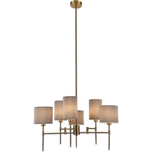 Изображение товара Потолочная люстра на штанге (13033/6R Brass) Indigo Plisse V000536