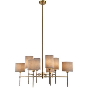 Изображение товара Потолочная люстра на штанге (13033/8R Brass) Indigo Plisse V000537