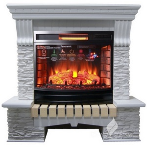 Изображение товара Каминокомплект Inter Flame Экстер Сланец с очагом Panoramic 25 LED FX
