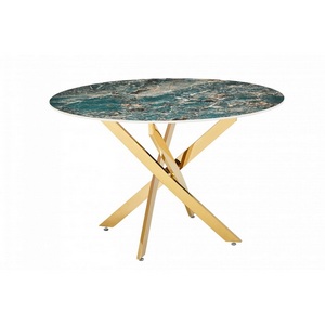 Изображение товара Стол обеденный IST-CASA Элис DT-2850.1, 120х120х75 см, малахитовый (круглая столешница, 4 ножки)