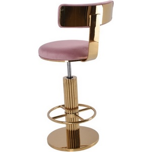 Изображение товара Стул с регулировкой высоты барный Вивиан MC111-PK-2, пыльная роза/глянцевое золото