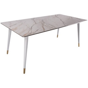 Изображение товара Стол обеденный IST-CASA Рио Гранд MC232-180WH, 180х90х76 см, белая керамика/золото