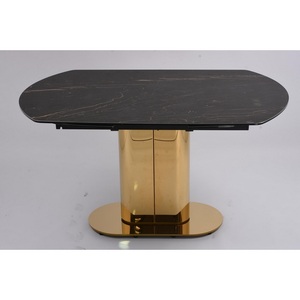 Изображение товара Стол обеденный раскладной Атриум-2 MC3035-140B, 140(30+30)х100х77 см, черная керамика IST-CASA