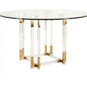 Изображение товара Стол обеденный IST-CASA Никсон MH-07DT, прозрачный (круглая столешница)