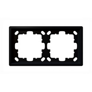 Изображение товара Рамка на 2 поста (черный матовый) Jasmart FD FD1002PBM