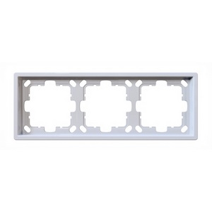 Изображение товара Рамка на 3 поста (белый глянцевый) Jasmart FD FD1003W