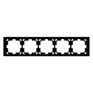 Изображение товара Рамка на 5 постов (черный матовый) Jasmart FD FD1005PBM