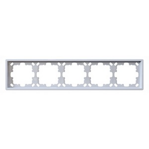 Изображение товара Рамка на 5 постов (белый глянцевый) Jasmart FD FD1005W