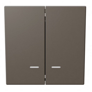 Изображение товара Выключатель двухклавишный с подсветкой (тауп soft touch) Jasmart FD FD3023NPTM