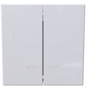 Изображение товара Выключатель двухклавишный с подсветкой (белый глянцевый) Jasmart FD FD3023NW