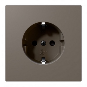 Изображение товара Розетка со шторками (тауп soft touch) Jasmart FD FD5501PTM