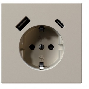 Изображение товара Розетка со шторками с USB Type A+С (сахара) Jasmart FD FD5501USB-25SH