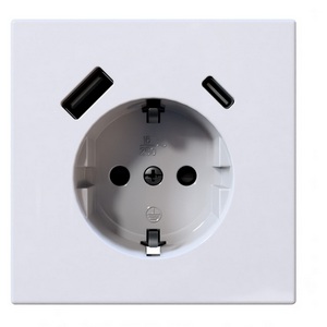 Изображение товара Розетка со шторками с USB Type A+С (белый глянцевый) Jasmart FD FD5501USB-25W