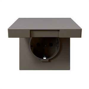 Изображение товара Розетка с защитной крышкой и шторками (тауп soft touch) Jasmart FD FD5505PTM