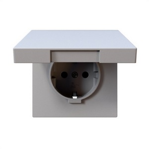 Изображение товара Розетка с защитной крышкой и шторками (белый матовый) Jasmart FD FD5505PWM