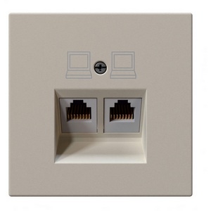 Изображение товара Розетка Ethernet RJ-45 двойная (сахара) Jasmart FD FD6106SH