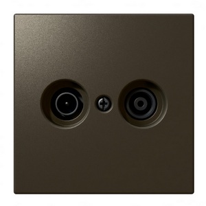Изображение товара ТВ-розетка проходная + акустическая (бронза) Jasmart FD FD6205BR