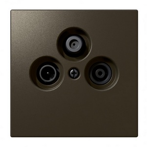 Изображение товара Розетка оконечная TV+SAT + акустическая (бронза) Jasmart FD FD6206BR