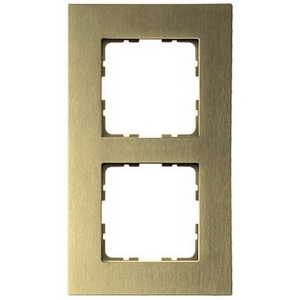 Изображение товара Рамка на 2 поста (алюминий шампань) Jasmart G-Metal G1002AG