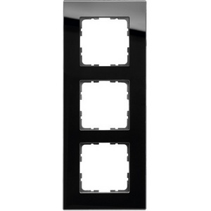 Изображение товара Рамка на 3 поста (черный) Jasmart G-Glass G1003GB