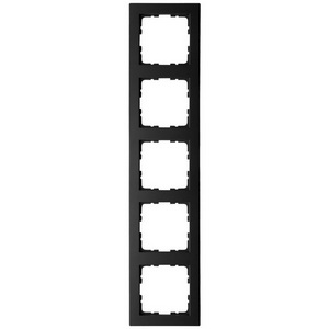 Изображение товара Рамка на 5 постов (черный матовый) Jasmart G-Classic G1005PB