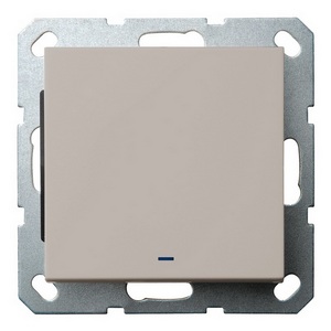 Изображение товара Выключатель одноклавишный с подсветкой (тауп soft touch) Jasmart G-Classic G3011NT