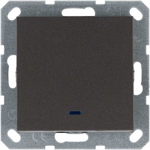 Изображение товара Выключатель одноклавишный проходной с подсветкой (мокко) Jasmart G-Classic G3012NZ