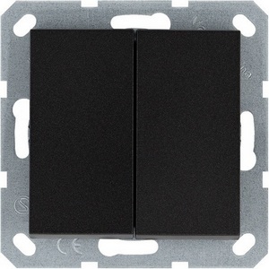 Изображение товара Выключатель двухклавишный перекрестный (антрацит) Jasmart G-Classic G3014B