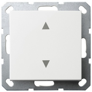 Изображение товара Выключатель жалюзи одноклавишный (белый глянцевый) Jasmart G-Classic G3018W