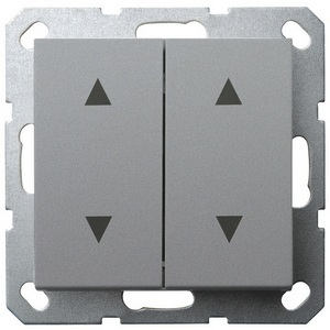 Изображение товара Выключатель жалюзи двухклавишный (алюминий) Jasmart G-Classic G3028S