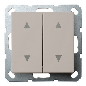 Изображение товара Выключатель жалюзи двухклавишный (тауп soft touch) Jasmart G-Classic G3028T