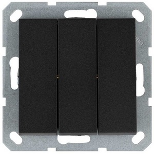 Изображение товара Выключатель трехклавишный (антрацит) Jasmart G-Classic G3031B