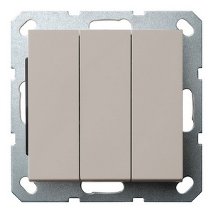 Изображение товара Выключатель трехклавишный (тауп soft touch) Jasmart G-Classic G3031T