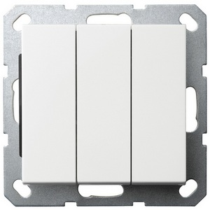 Изображение товара Выключатель трехклавишный (белый глянцевый) Jasmart G-Classic G3031W