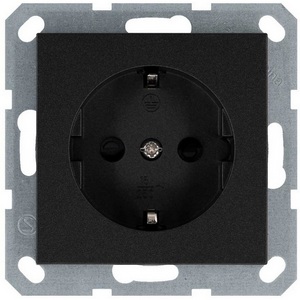 Изображение товара Розетка со шторками (антрацит) Jasmart G-Classic G5501B