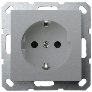 Изображение товара Розетка со шторками (алюминий) Jasmart G-Classic G5501S