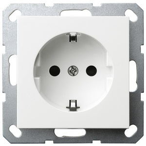 Изображение товара Розетка со шторками (белый глянцевый) Jasmart G-Classic G5501W