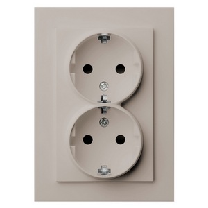 Изображение товара Розетка двойная со шторками (тауп soft touch) Jasmart G-Classic G5504T