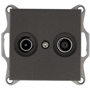 Изображение товара ТВ-розетка проходная + акустическая (мокко) Jasmart G-Classic G6205Z