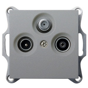 Изображение товара Розетка TV+SAT + акустическая (алюминий) Jasmart G-Classic G6207S