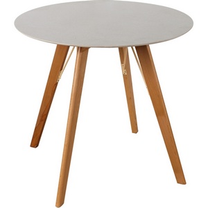 Изображение товара Стол обеденный обеденный JET CERAMIC d-80 (Дерево бук, Прозрачный лак) CA Faggio Ardesia 80x80 (круглая столешница)