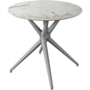 Изображение товара Стол обеденный обеденный JET CERAMIC d-80 (Термопластичный полимер, Серый) CA Grigio Statuario 80x80 (круглая столешница)