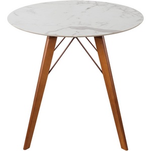 Изображение товара Стол обеденный обеденный JET CERAMIC d-80 (Дерево бук, Темный орех ) (круглая столешница)