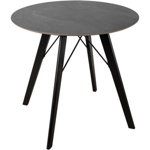 Изображение товара Стол обеденный обеденный JET CERAMIC d-80 (Дерево бук, Венге) CA Wenge Pietra selvatica 80x80 (круглая столешница)