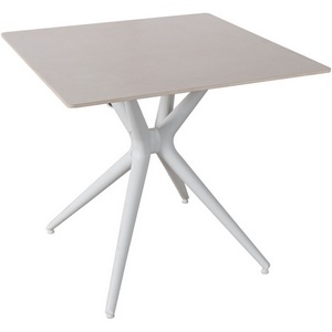 Изображение товара Стол квадратный длиной 80 см обеденный JET CERAMIC (Термопластичный полимер, белый)