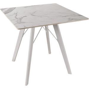 Изображение товара Стол квадратный 80х80 см JET CERAMIC (дерево бук, Выбеленное) (квадратная столешница)