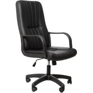 Изображение товара Стул для офиса руководителя с низкой спинкой King Style Эксперт PL / РМК 002.703 (DMS, крестовина пластик) (экокожа Пегассо черный) (аналог КР-37 , Менеджер)