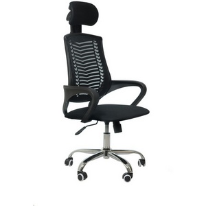 Изображение товара Кресло черное с шириной сиденья 55 см King Style Наоми U CH (DMS, крестовина хром, ролики ст).